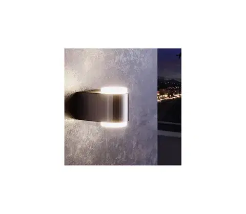 Záhradné lampy Eglo 95079 - Vonkajšie nástenné svietidlo BRIONES 2xLED/3W/230V IP44 95079