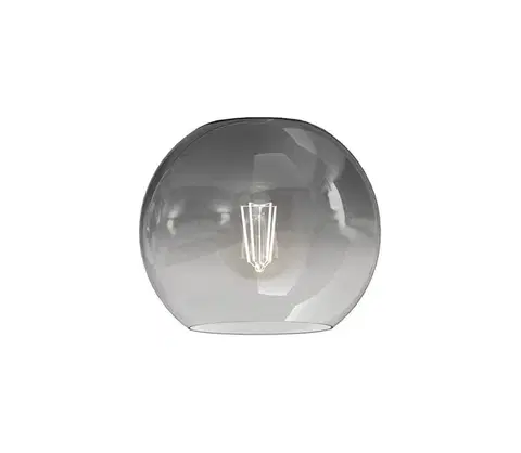 Lampy  Náhradné sklo k lustru a nástennému svietidlu MONTE E27 pr. 15 cm dymová PLM1713