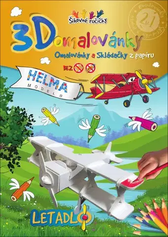 Pre deti a mládež - ostatné 3D omalovánky Letadlo
