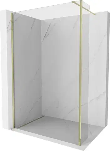 Sprchové dvere MEXEN/S - Kioto Sprchová zástena WALK-IN 90 x 40, transparent, zlatá 800-090-212-50-00-040