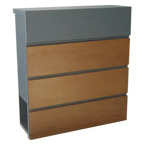 Poštové schránky Poštová schránka 370 x 410 x 130 mm, dekor drevo