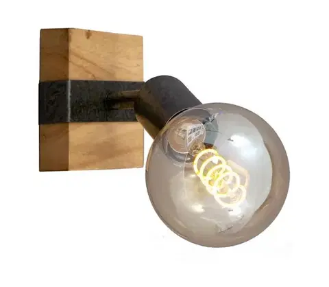 Svietidlá Briloner 2900-011 - Nástenné bodové svietidlo WOOD BASIC 1xE27/25W/230V 2900-011