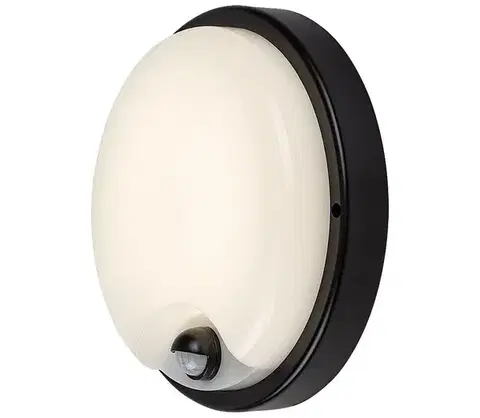Záhradné lampy Rabalux 77213 -LED vonkajšie nástenné svietidlo so senzorom LONATO LED/18W/230V IP65 čierne 77213