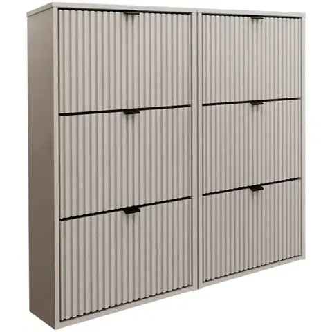 Skrinky na topánky Skrinka na topánky Laro II Stojaci Kašmír/Kašmír/ Čierna