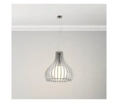 Svietidlá Eglo 96211 - Závesný luster na lanku TINDORI 1xE27/60W/230V pr. 50 cm biely 96211