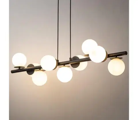 Svietidlá  Luster na lanku AVOLA 9xG9/12W/230V čierna 40789