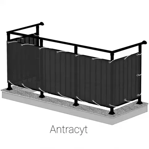 Balkónové zásteny a tieniace siete Balkónová zástena 75cm/600cm antracit