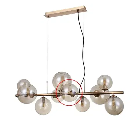 Lampy  - Náhradné sklo k lustru a nástennému svietidlu CANELLO G9 pr. 13 cm hnedá CZ.PND-406007-HBR.13