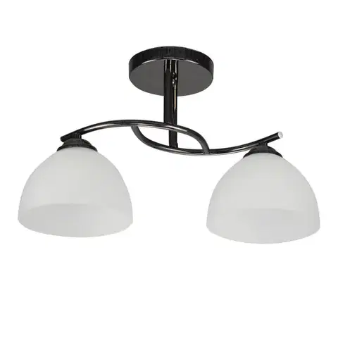 Stropná svetla Stropná lampa Gracja Čierna perla 2X40 E27 Biele tienidlo