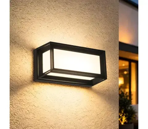 Záhradné lampy BRILAGI - Vonkajšie nástenné svietidlo PARKER 1xE27/60W/230V čierne IP44 BRI767