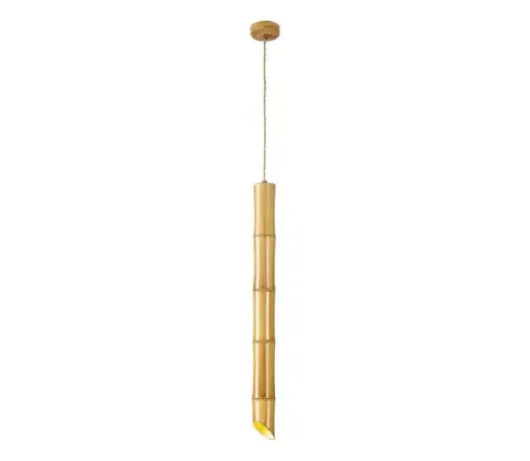 Svietidlá Viokef Lighting Závesné svietidlo na lanku BAMBOO 1xGU10/50W/230V bambus 4270500