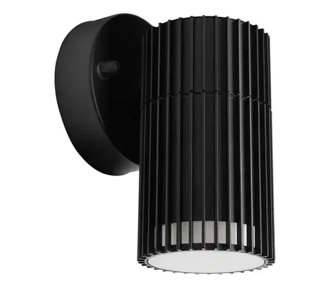 Svietidlá  Vonkajšie nástenné bodové svietidlo LANTHEA 1xGU10/11W/230V IP44 čierna KM-KO-1.3