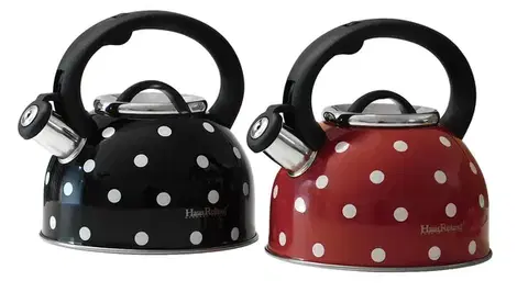 Čajníky MAKRO - Čajník pískací 2,5l rôzne farby, výška 21cm