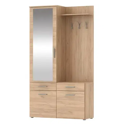 Predsieňové steny KONDELA Levito predsieň dub artisan
