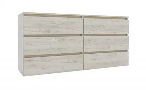 Komody a skrinky LIFE šuplíková komoda 1600, Gold craft oak / Satin