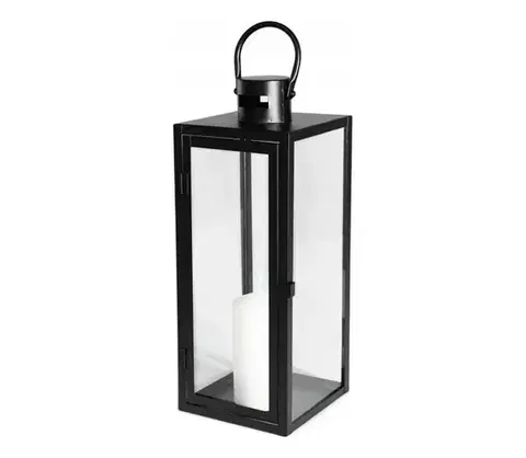 Taburetky Estilo Home Dekoračná lucerna TOWER 29 cm čierna 5905623253251