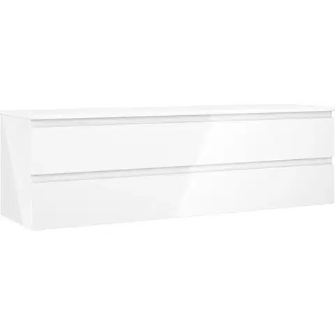 Kúpeľňový nábytok MEXEN/S - Orio kúpeľňová skrinka pod umývadlo 160 cm s doskou, 2 zásuvky, biela lesk 91A10-16047-2-BFFC00