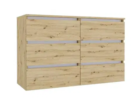 Komody a skrinky LIFE šuplíková komoda 1200, Oak Artisan / Nimfea albumu