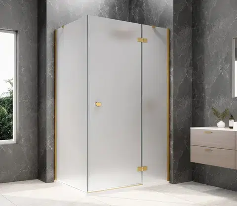 Sprchové dvere POLYSAN - GLOBE GOLD MATT obdĺžniková sprchová zástena 800x900, matné sklo, pravé GB1080-3315MRG