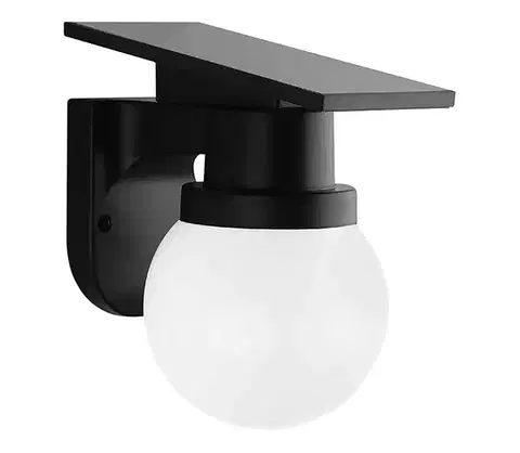 LED osvetlenie  LED solárne nástenné svietidlo LED/3,7V 3000/4000/6400K IP54 1800 mAh čierne + diaľkové ovládanie 24152