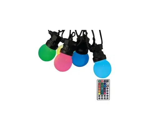 LED osvetlenie  LED RGB Vonkajšia reťaz STRING 13 m 15xLED/0,5W/230V IP44 23159