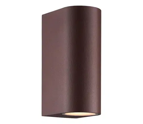 Svietidlá Nordlux - Vonkajšie nástenné svietidlo DION 2xGU10/25W/230V IP44 rezavá 2518021009