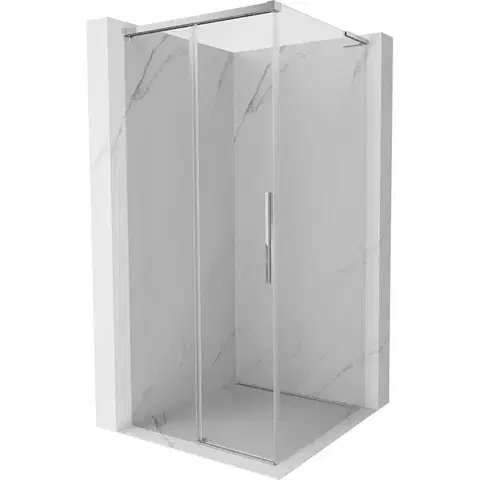 Sprchovacie kúty MEXEN/S - Rox L sprchový kút posuvný 100 x 100, transparent, chróm 8C2L-100-100-01-00