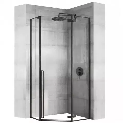 Sprchové kúty 90x90 Sprchový kút Diamond Rea K5622 90x90x195 black