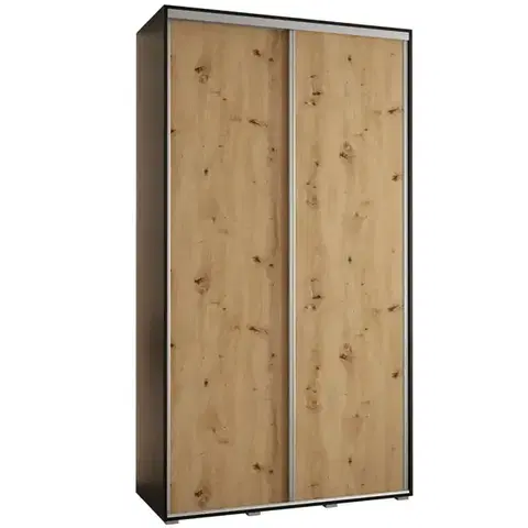 Šatníkové skrine Skriňa 45 Canaris 1 140 čierna/artisan/silver