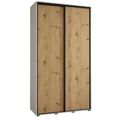 Šatníkové skrine Skriňa 45 Canaris 1 140 biela/artisan/čierna