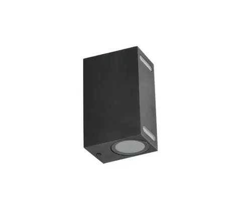 Svietidlá  Vonkajšie nástenné svietidlo QUERK 2xGU10/35W/230V IP54 15 cm čierna 003707