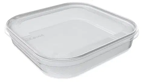 Dózy na potraviny PLAST TEAM - Dóza HELSINKI 900ml číra, 19x4x19cm