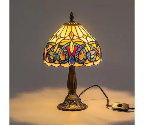 Lampy BRILAGI - Tiffany vitrážová stolná lampa LUISA 1xE14/40W/230V 63068
