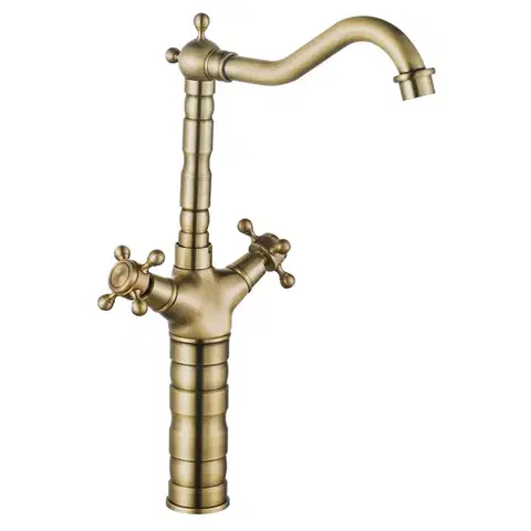 Kúpeľňové batérie REA - Kuchynská Umývadlová batéria Rustico antique gold REA-B5521