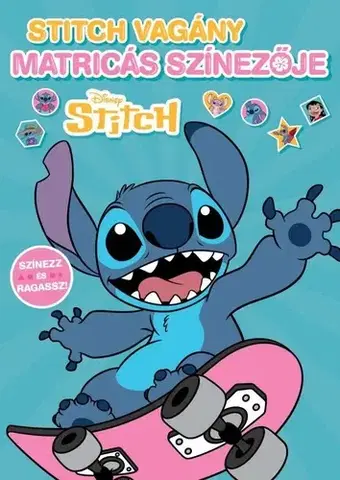 Pre deti a mládež - ostatné Disney - Stitch vagány matricás színezője - színező és foglalkoztató