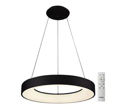 Svietidlá Azzardo  - LED Stmievateľný luster na lanku SANTANA LED/80W/230V čierna + DO 
