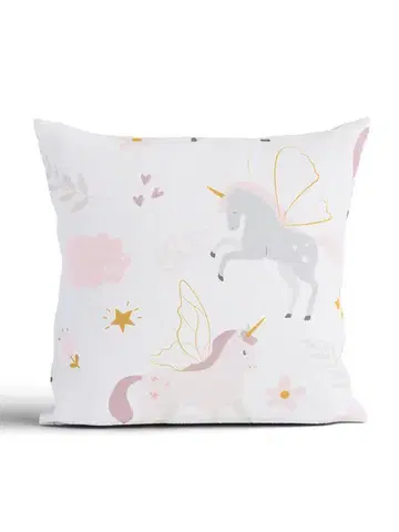 Dekoračné obliečky MKLozkoviny.sk Bavlnená obliečka na vankúšik Renforcé 40 × 40 cm – Unicorn-  -