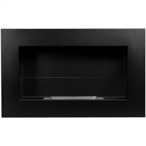 Biokrby voľne stojace Biokrb 650x400 Box čierna mat zo sklom
