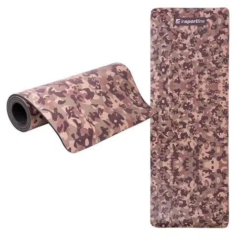 Podložky na cvičenie Karimatka inSPORTline Camu 173x61x0,4 cm hnedý maskáč