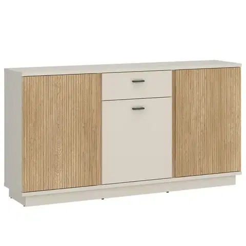 Komody do spálne Komoda Mosano LUSK101 3D1S dub cremona/kašmír