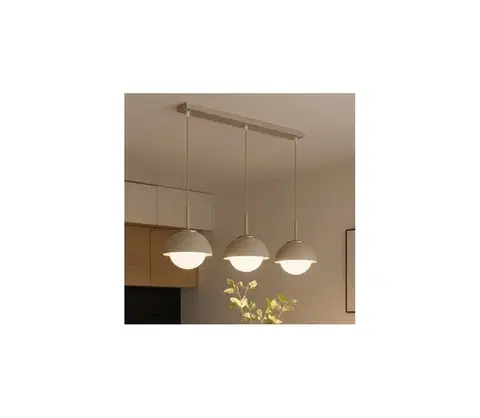 Svietidlá BRILAGI - Luster na lanku COSMO 3xE27/60W/230V béžová/zlatá 87-005B