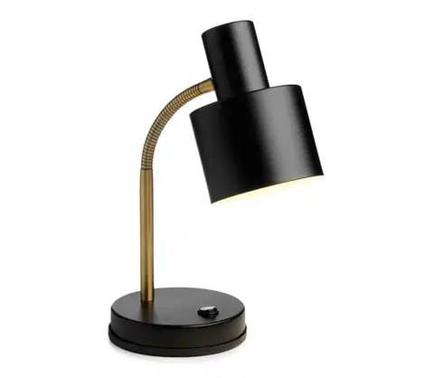 Lampy Halo Design 746927 - Stolná lampa VOGUE 1xE27/40W/230V čierna/mosadz 746927