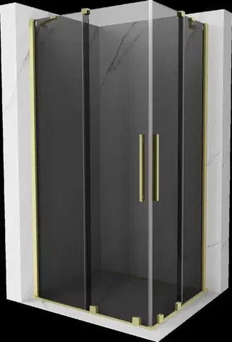 Sprchovacie kúty MEXEN/S - Velar Duo sprchovací kút, posuvné dvere 100 x 90, grafit, zlato kartáčovaná 871-100-090-42-55