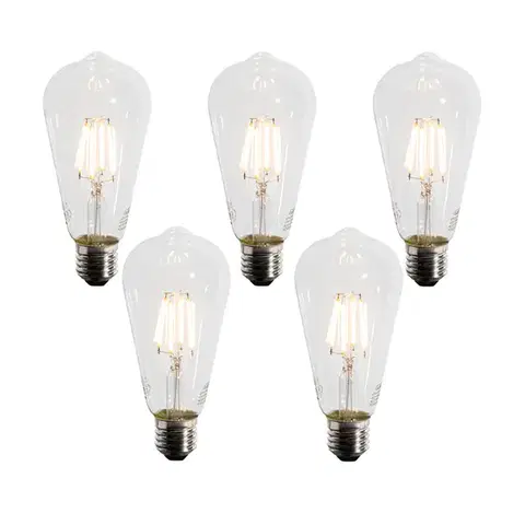 LED osvetlenie Sada 5 LED žiaroviek E27 A60 so súmrakovým senzorom 4W 400 lm 2200K