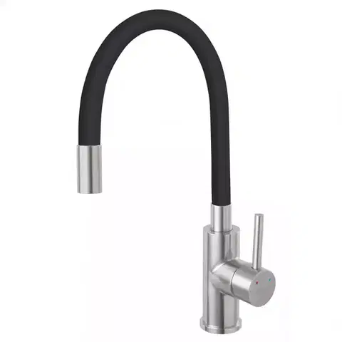 Vybavenie kuchynského nábytku Elastická kuchynská batéria Fitness inox čierna