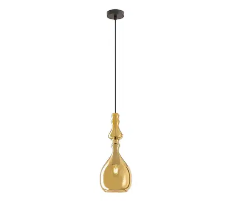Svietidlá Redo 01-2937 - Luster na lanku AMBIX 1xE27/42W/230V pr. 18 cm zlatý 01-2937
