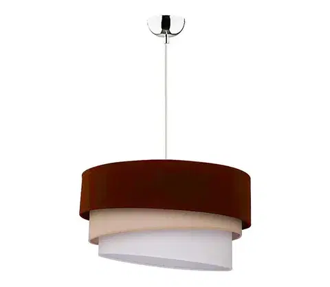 Svietidlá  - Luster na lanku TRIO 1xE27/40W/230V pr. 45 cm hnedá/béžová/biela 7790