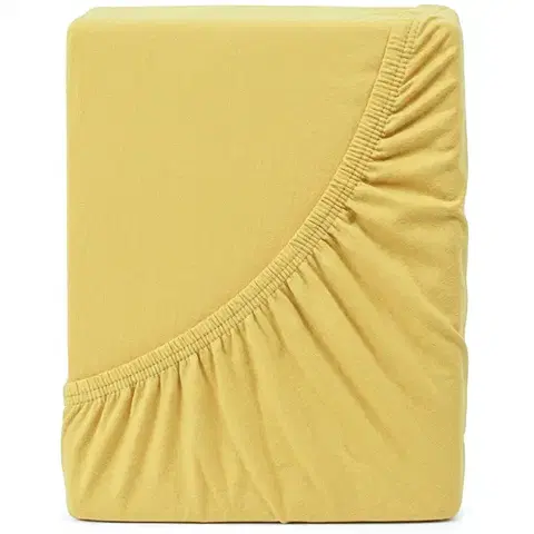 Plachty 4Home jersey prestieradlo Ideál žltá, 200 x 200 cm