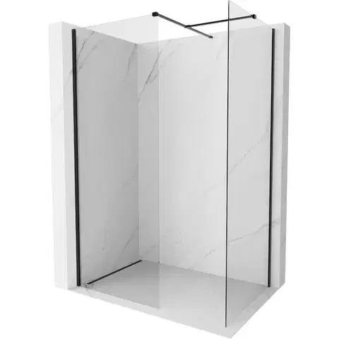 Sprchové dvere MEXEN/S - Kyoto-X Sprchová zástena WALK-IN 70 x 70, transparent 10 mm, čierna 800-070-202-70-00-070-X