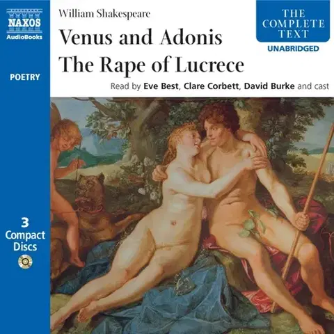 Svetová beletria Naxos Audiobooks Venus & Adonis, The Rape of Lucrece (EN)